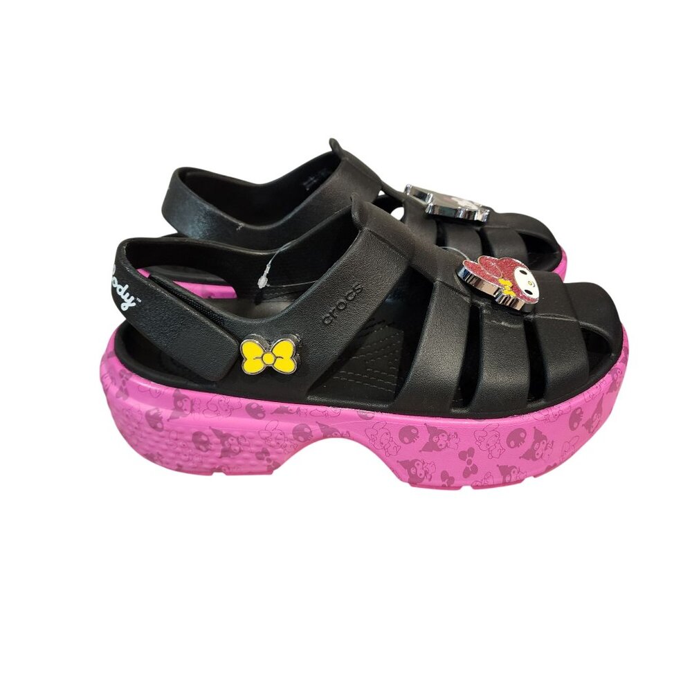 Crocs Hello Kitty and Friends My Melody & Kuromi Stomp Sandal. M7 W9 NEW